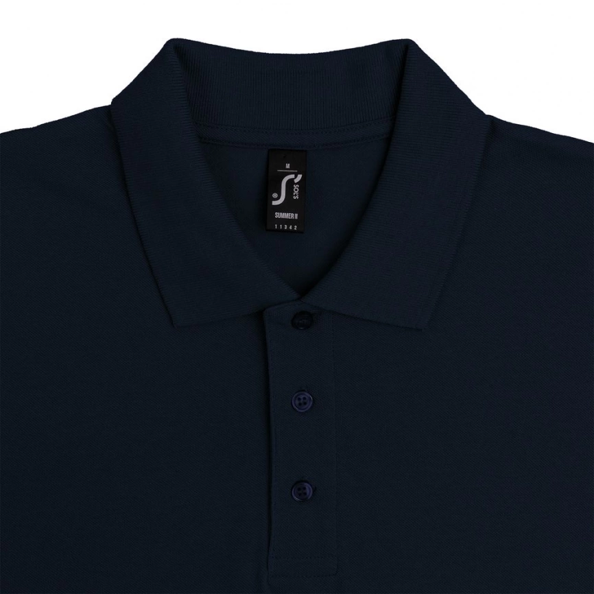 Рубашка поло мужская Summer 170 темно-синяя, размер XS фото 10