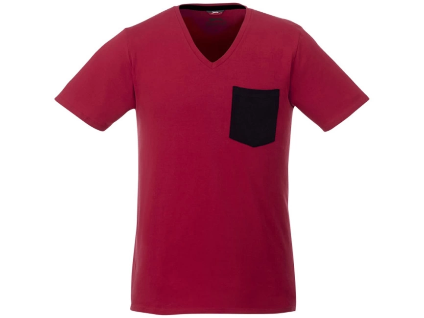Мужская футболка Gully с коротким рукавом и кармашком, темно-красный/темно-синий фото 2