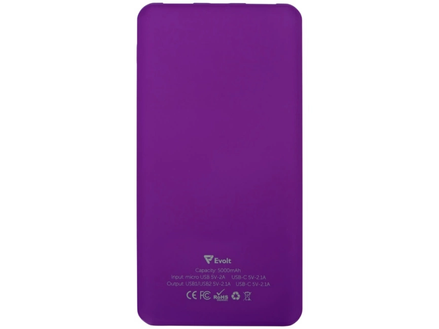 Портативное зарядное устройство Reserve с USB Type-C, 5000 mAh, фиолетовый фото 3