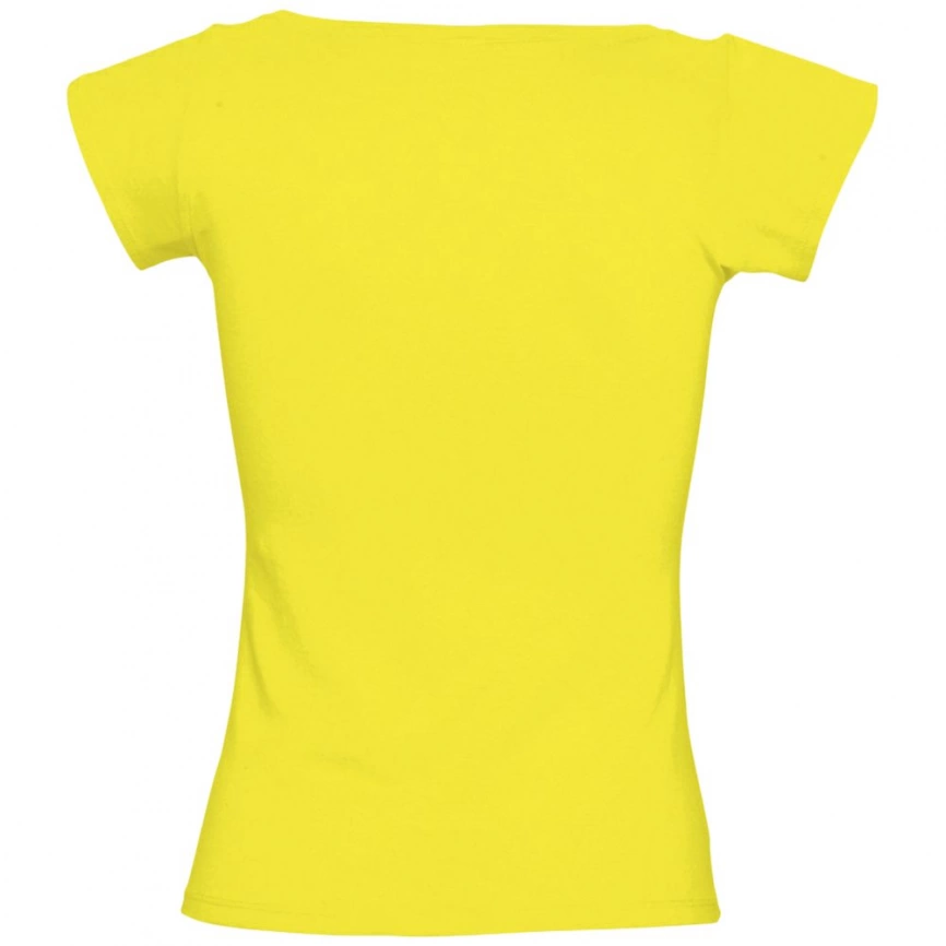 Футболка женская с глубоким вырезом Melrose 150 лимонно-желтая, размер M фото 2