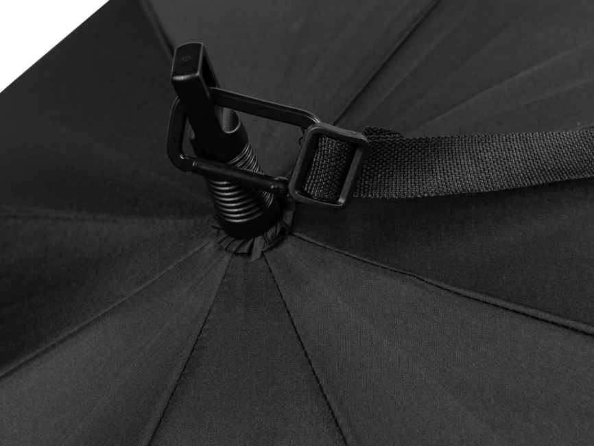 Зонт-трость Loop с плечевым ремнем, черный фото 7