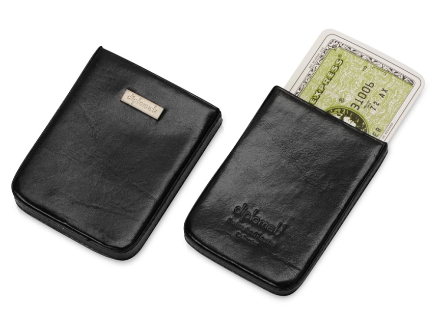 Футляр для визиток, кредитных и дисконтных карт Diplomat (черный) фото 3