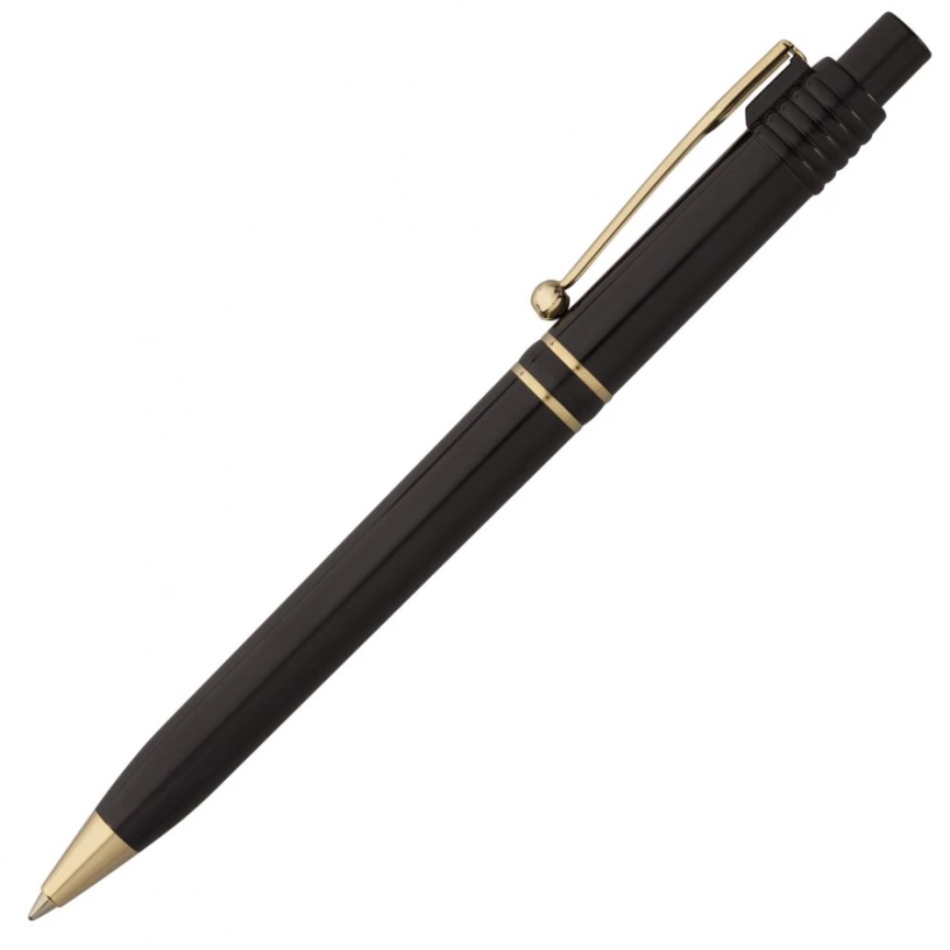 Ручка шариковая Raja Gold, черная фото 1