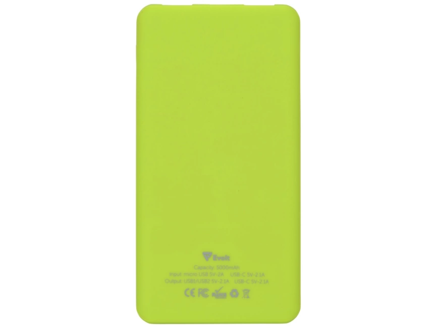 Портативное зарядное устройство Reserve с USB Type-C, 5000 mAh, зеленое яблоко фото 3