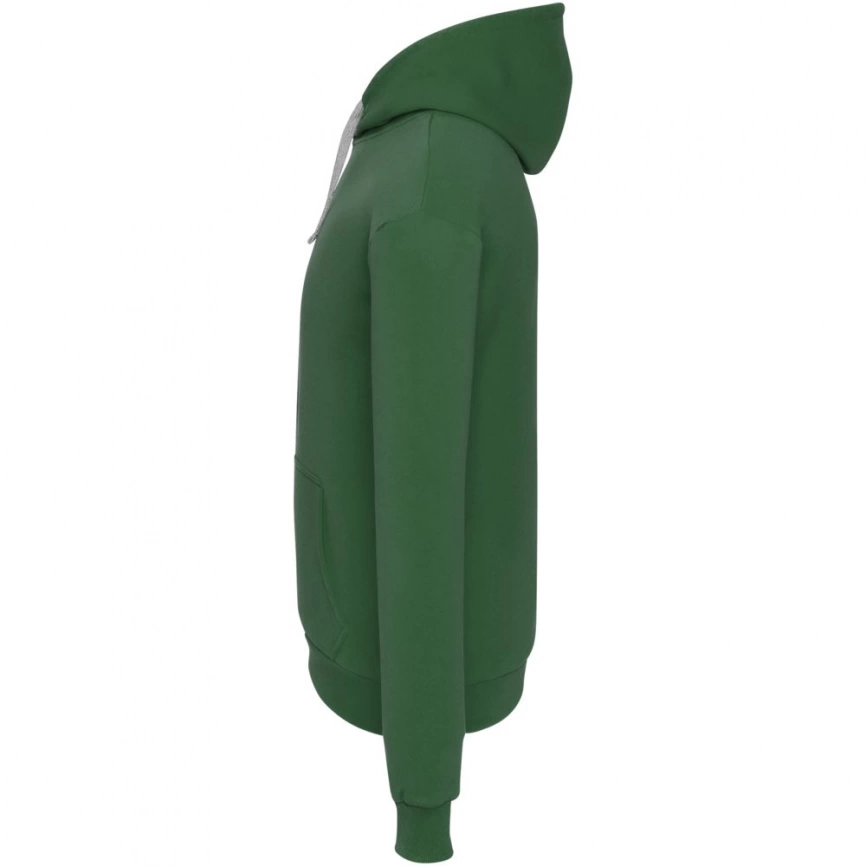 Толстовка с капюшоном Unit Kirenga Heavy темно-зеленая, размер XL фото 3