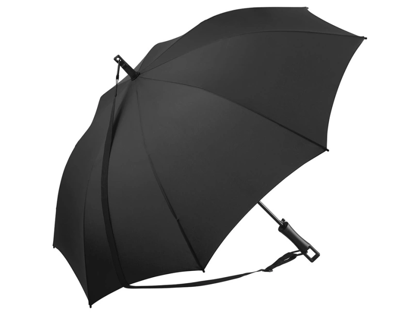 Зонт-трость Loop с плечевым ремнем, черный фото 1