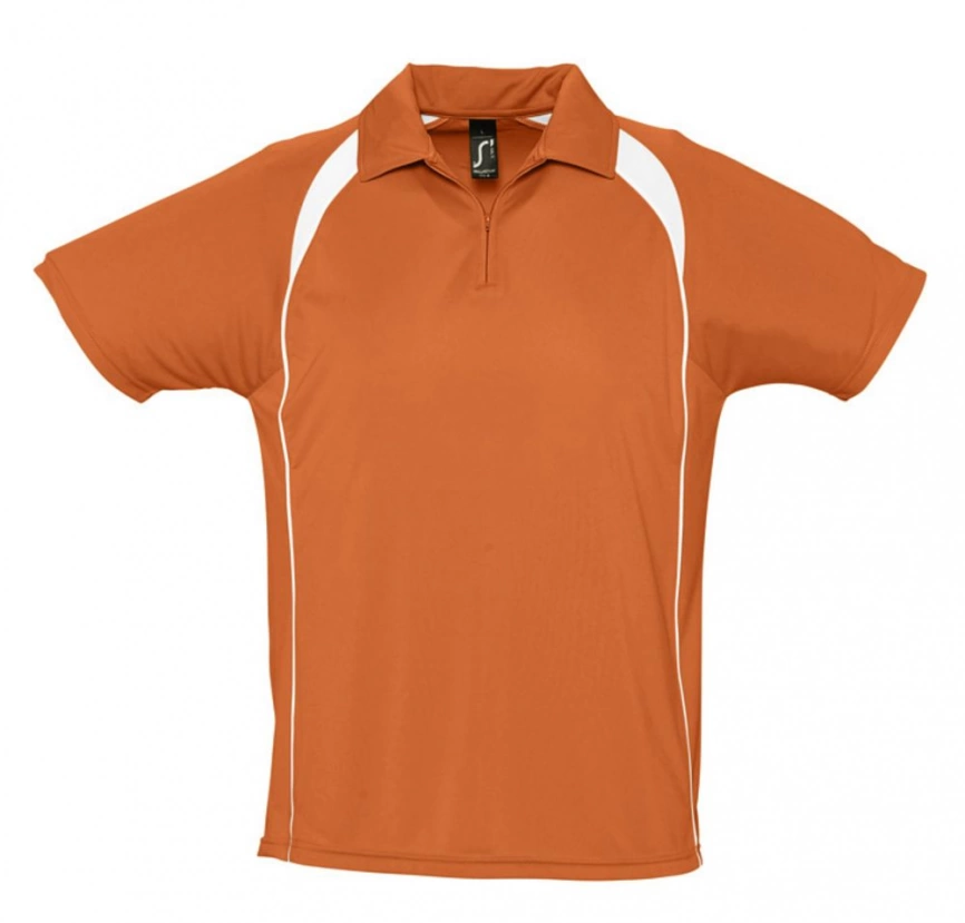 Спортивная рубашка поло Palladium 140 оранжевая с белым, размер M фото 3
