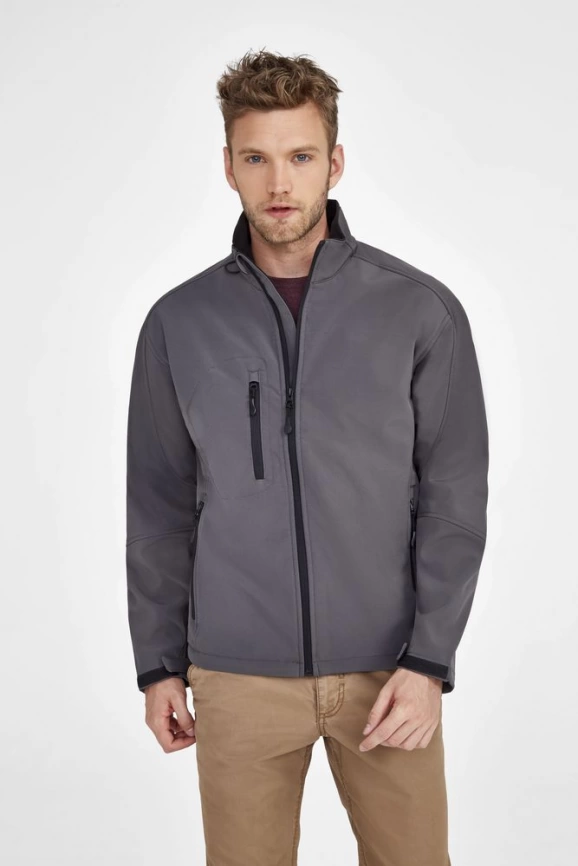 Куртка мужская на молнии Relax 340 темно-серая, размер S фото 8