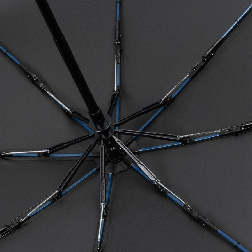 Зонт складной AOC Mini с цветными спицами, синий фото 10