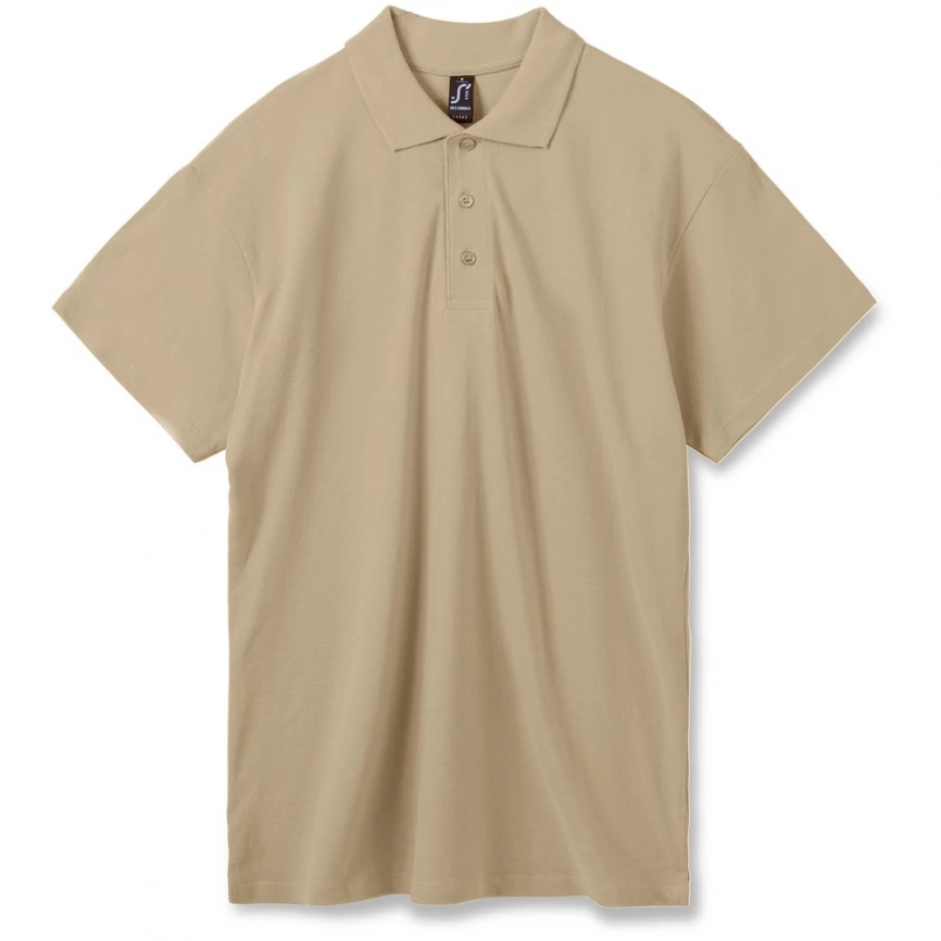 Рубашка поло мужская Summer 170 бежевая, размер L фото 9