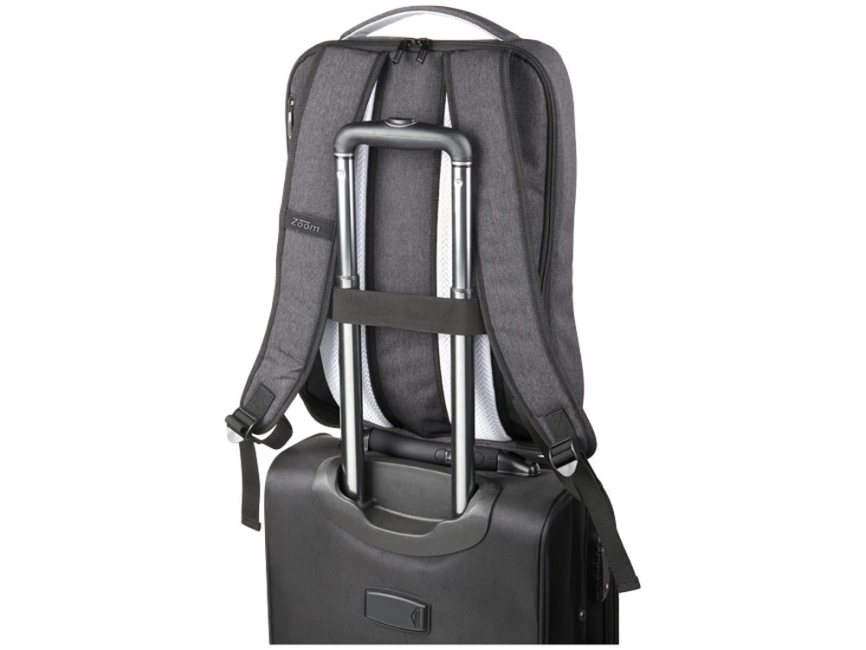 Изящный компьютерный рюкзак с противоударной защитой Zoom 15, темно-серый фото 4