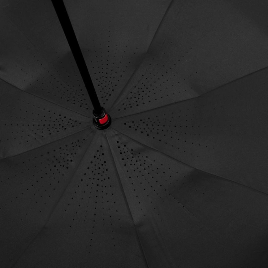 Зонт наоборот Unit Style, трость, черный фото 7