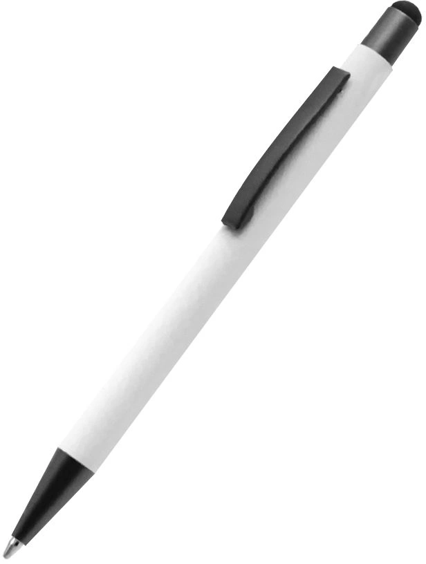Ручка металлическая Story сотф-тач, белая фото 1